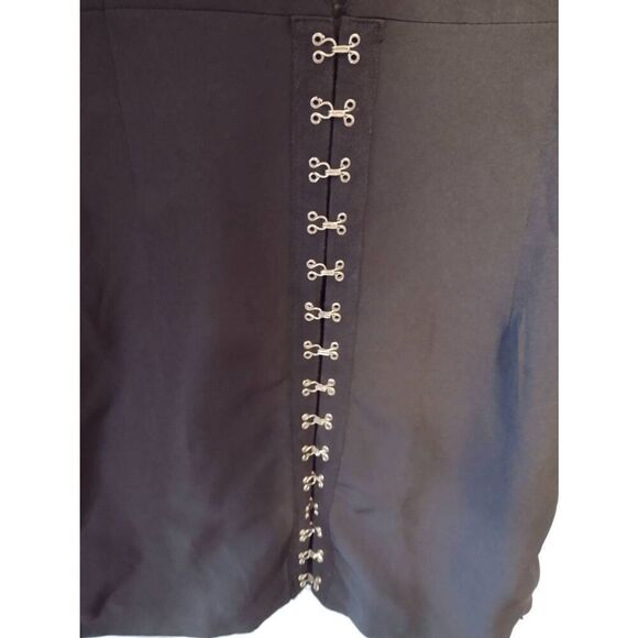 NWT Pretty Little Thing Black Hook And Eye Lace Up Detail Long Sleeve Blazer Dre - Picture 6 of 8